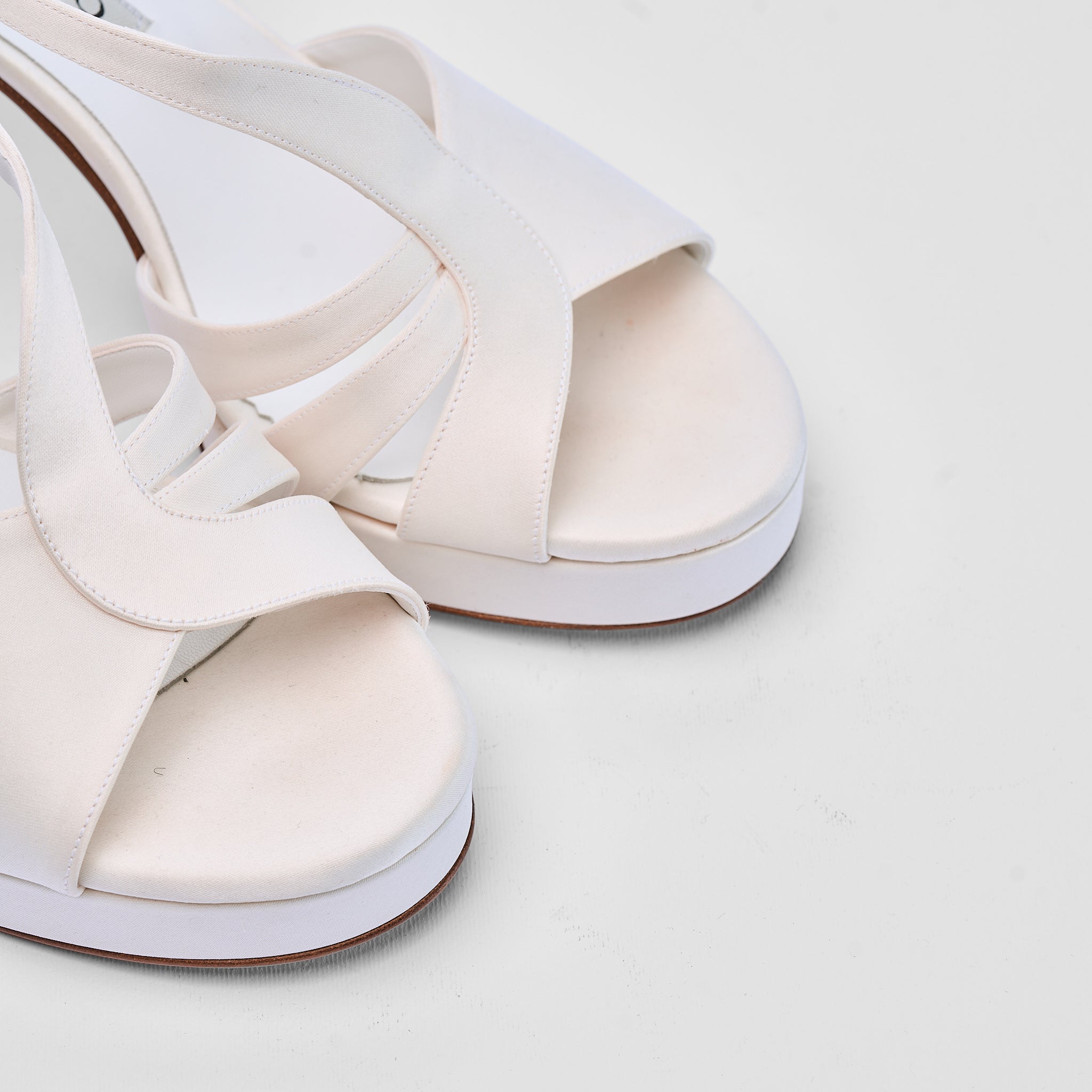 Sandalo Elodie Bianco Raso Sposa | 4008