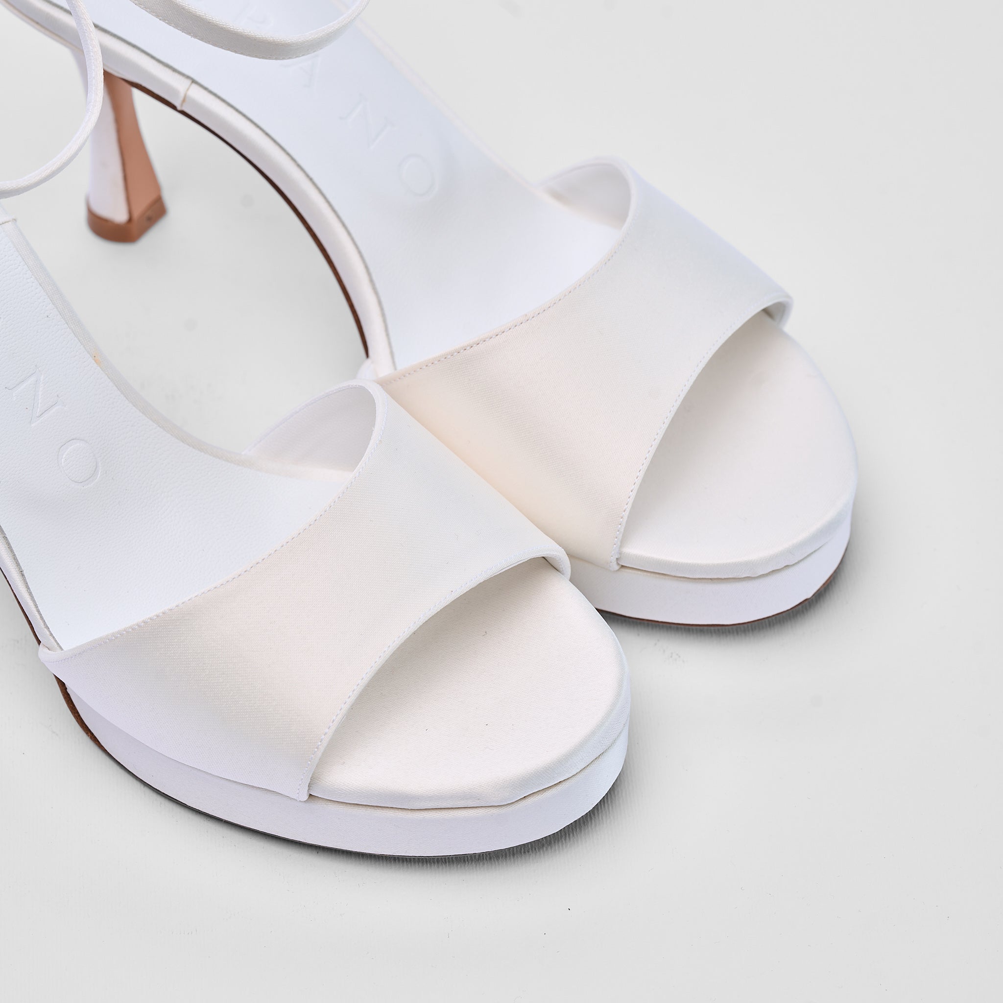 Sandalo Delphine Bianco Raso Sposa | 3118