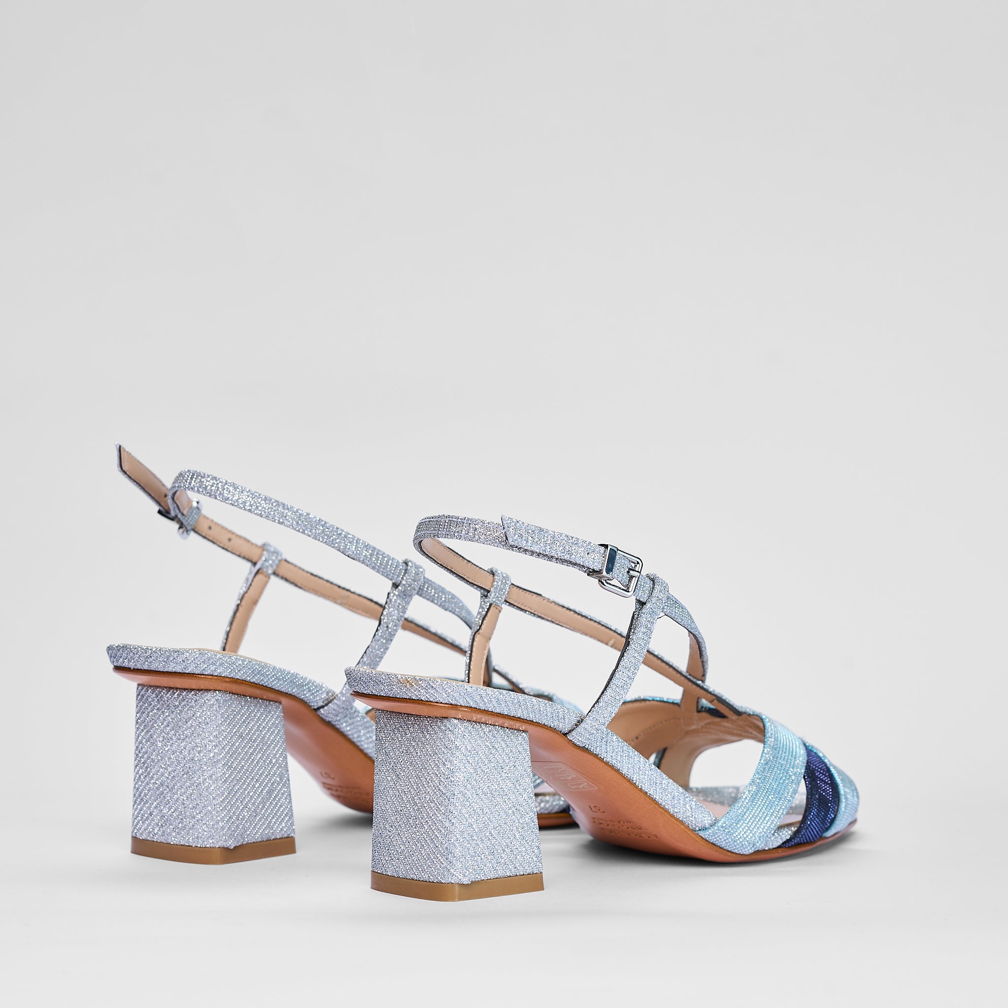 Sandalo Marbella in Velour Night Argento | 5539