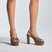 Sandalo Naomi Velour Taupe | 5565