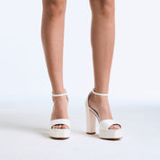 Sandalo Seraphine Bianco Raso Sposa | 3300