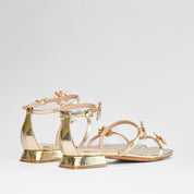 Sandalo Maelle pitone platino | 5534