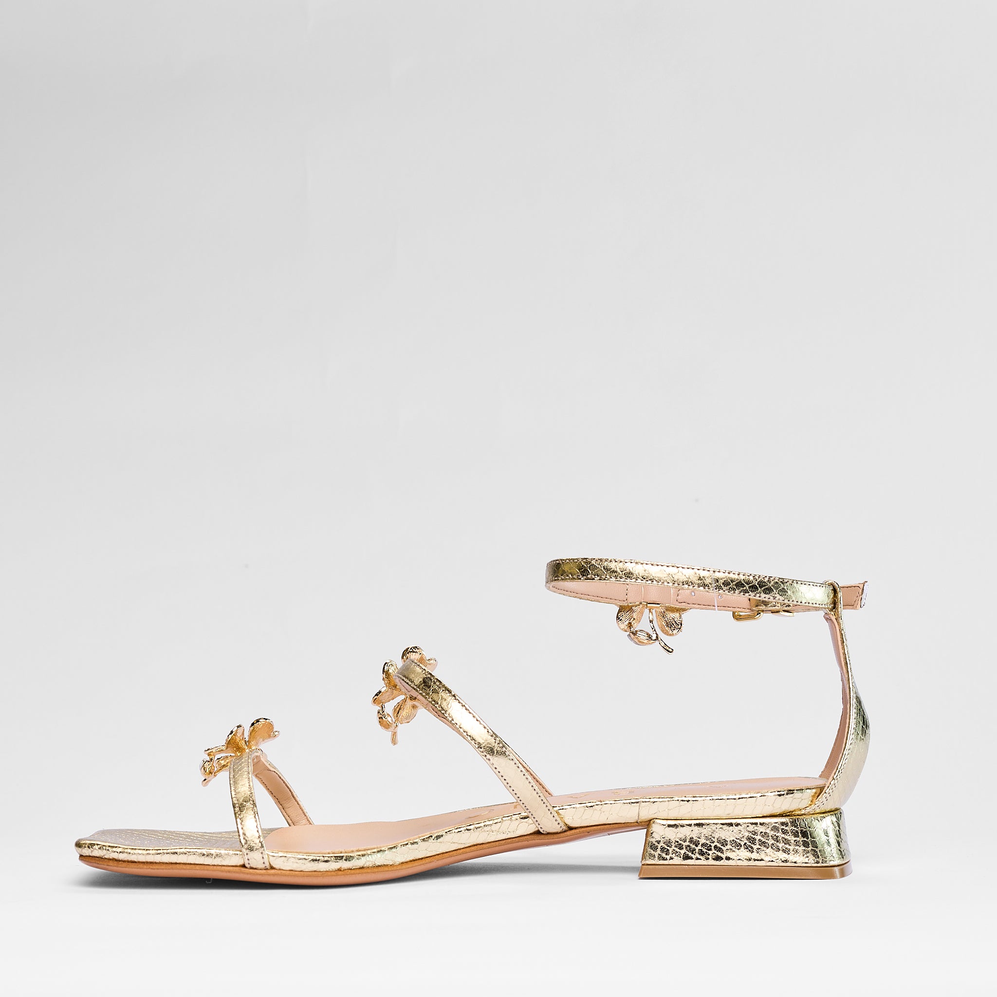 Sandalo Maelle pitone platino | 5534
