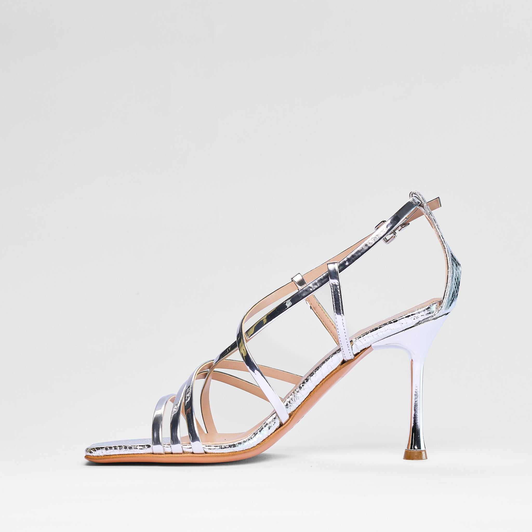 Sandalo Valentina specchio argento | 5527