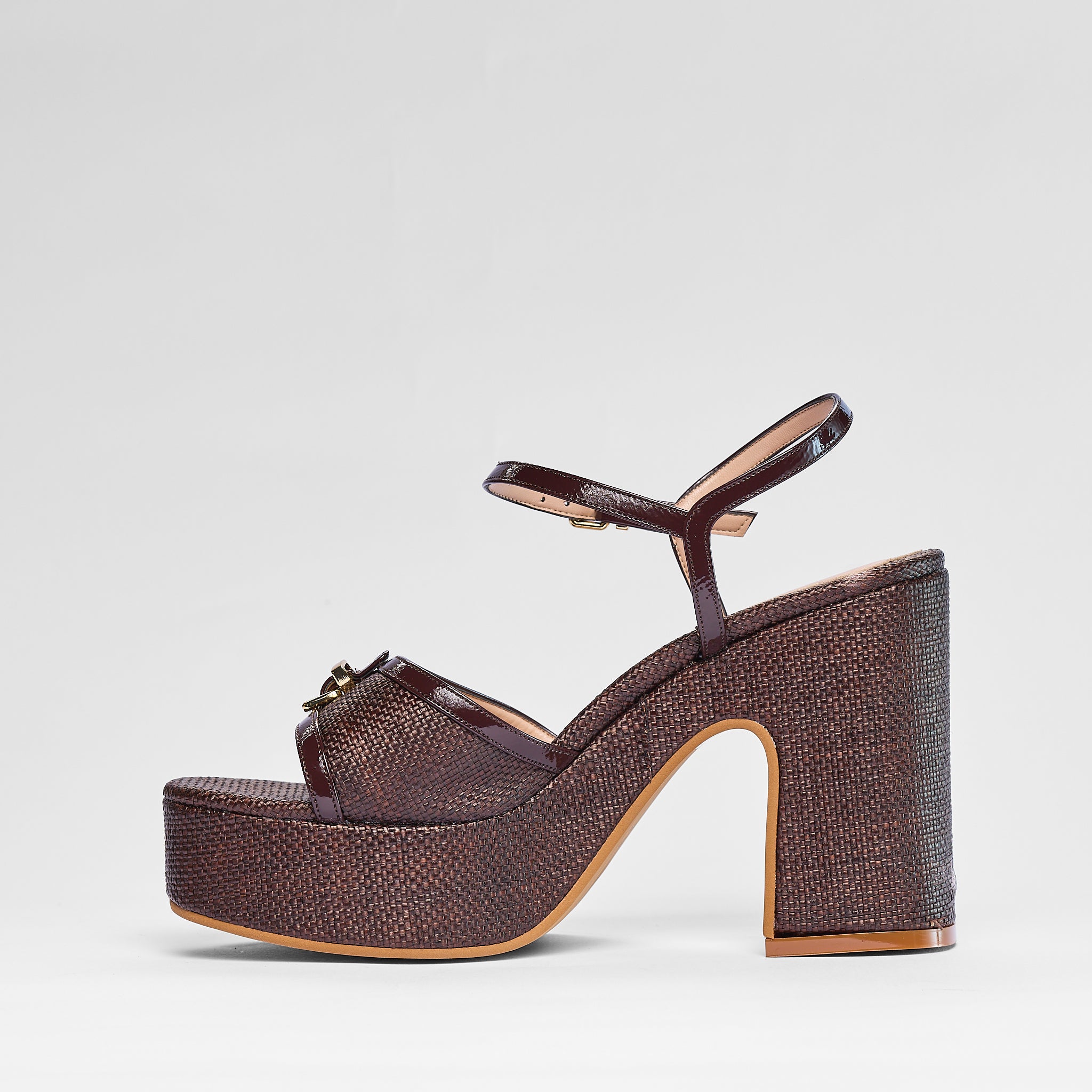 Sandalo Capucine raffia moro | 5564