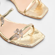 Sandalo Maelle pitone platino | 5534