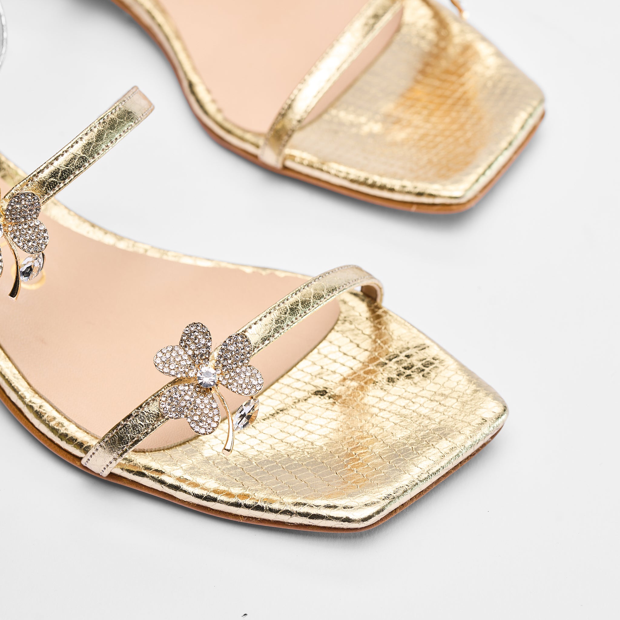 Sandalo Maelle pitone platino | 5534