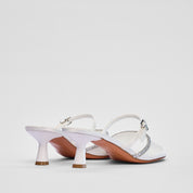 Sandalo Sorrento in Raso Bianco | 5600