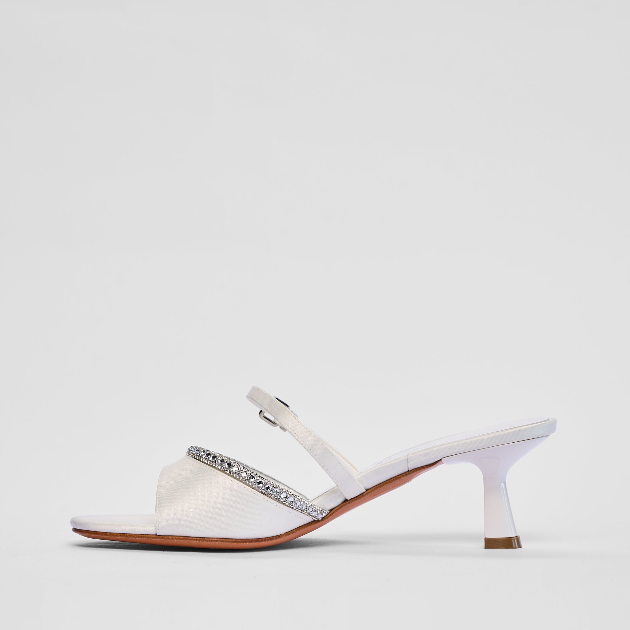 Sandalo Sorrento in Raso Bianco | 5600