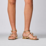 Sandalo Maelle pitone platino | 5534