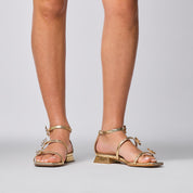 Sandalo Maelle pitone platino | 5534